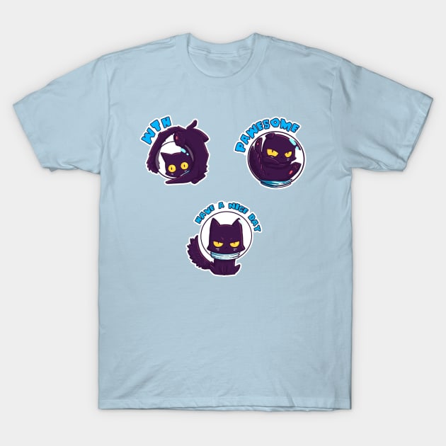 Space Cat Adventures T-Shirt by Susto